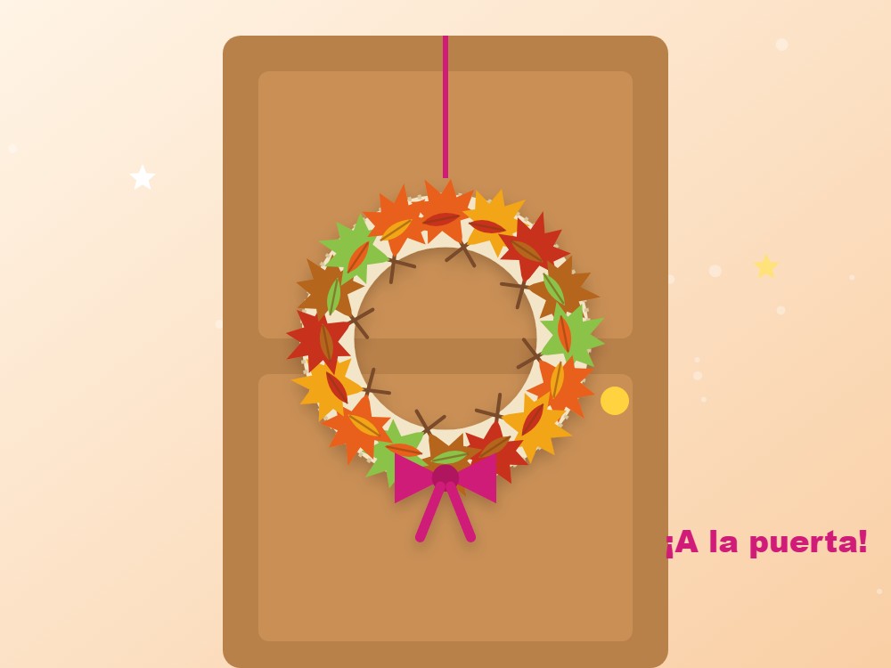 Corona de otoño con plato de cartón: ilustración de los pasos 5 y 6