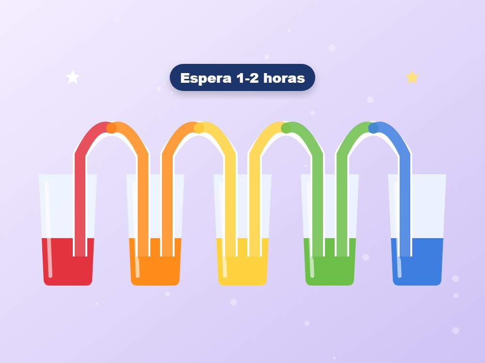 El agua que camina: arcoíris con papel de cocina: ilustración de los pasos 5 y 6