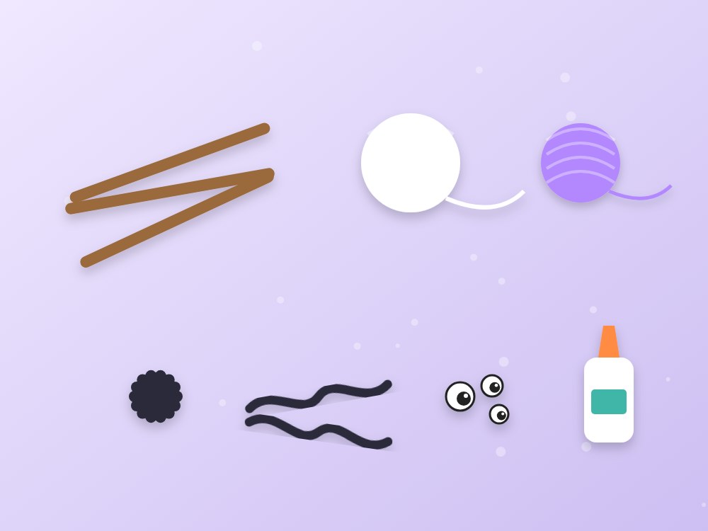 Materiales para hacer telaraña con palitos y lana